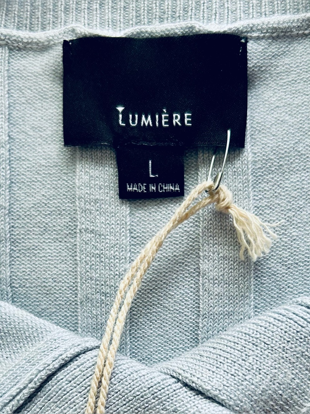 NWT - Lumiere Viscose Henley in Ice Blue